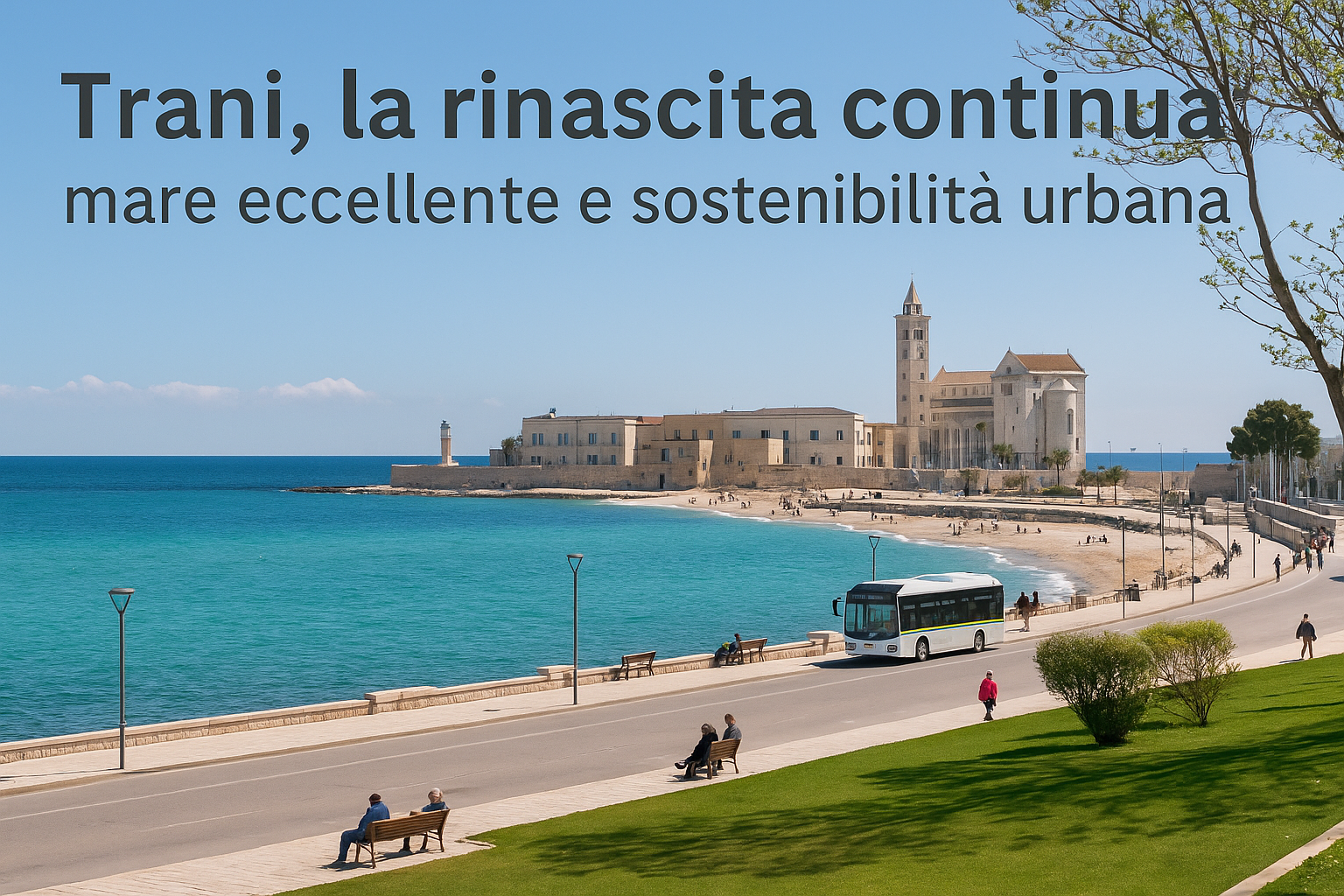 Trani, la rinascita continua: tra mare eccellente e sostenibilità urbana