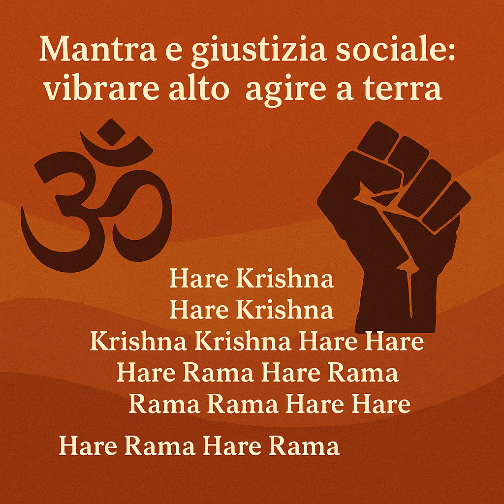 Mantra e giustizia sociale: vibrare alto, agire a terra