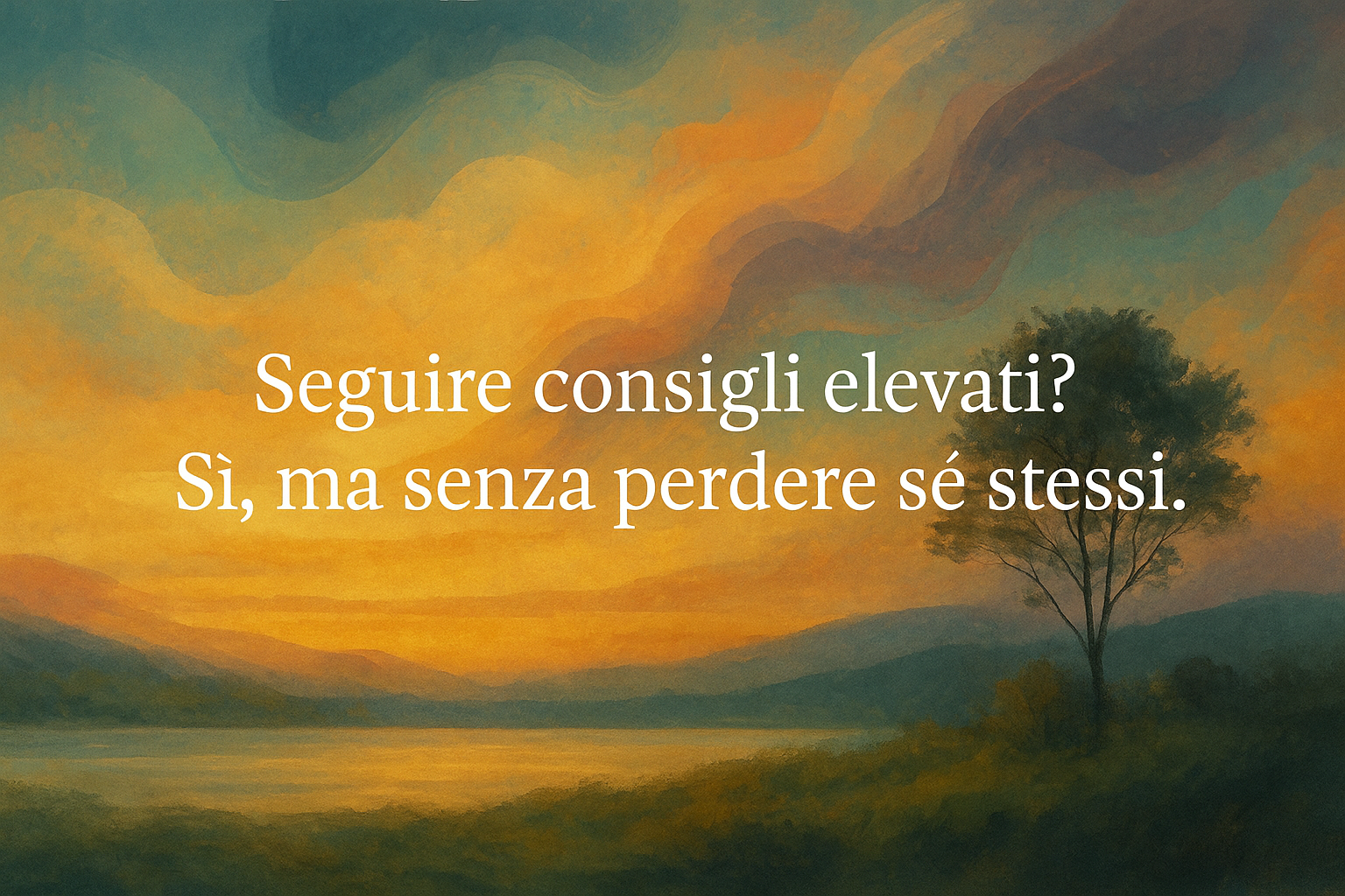 Seguire consigli elevati? Sì, ma senza perdere sé stessi