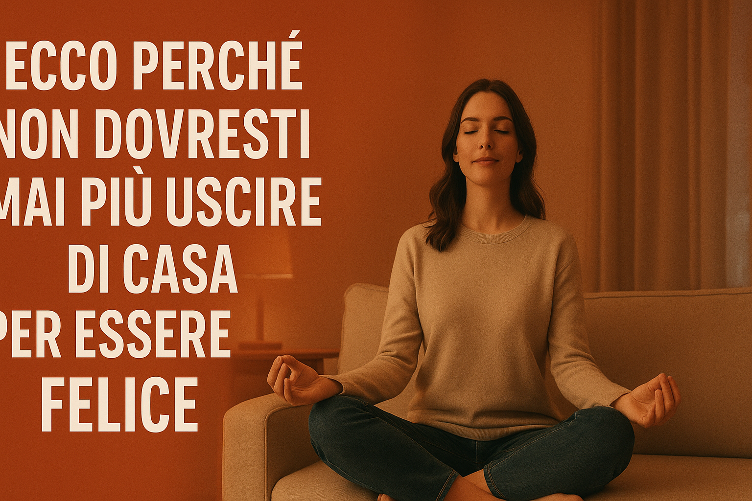 Ecco perché non dovresti mai più uscire di casa per essere felice (sul serio)