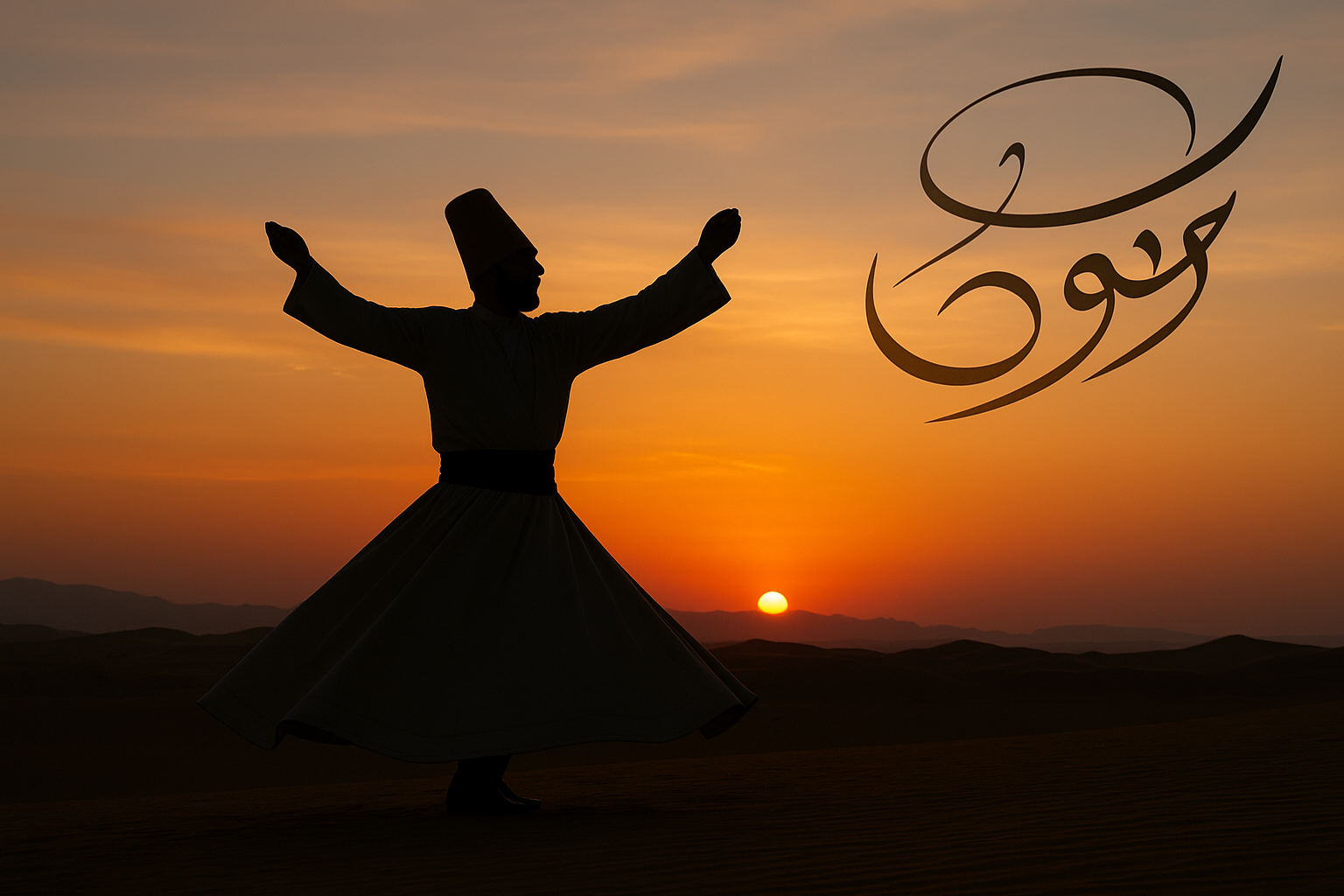 Rumi al tramonto — la quiete del desiderio